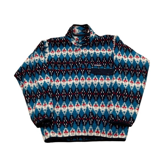 Patagonia Synchilla Snap-T Pullover Fleece Forest Carpet: Deep Sea Blue Men's XS